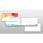 "Danke"-Grußkarte Variante 1 / DIN lang mit Inneneindruck