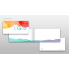 "Danke"-Grußkarte Variante 2 / DIN lang blanko.