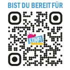 Aufkleber mit QR-Code zum Video "Konfi deine Zeit"