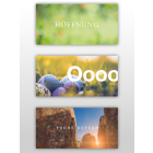 Osterkarten: "Text D. Bonhoeffer" - "Lk 24,6" - "Hoffnung und Freude" 