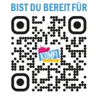 Aufkleber mit QR-Code zum Video "Konfi deine Zeit"