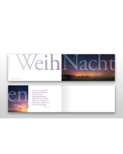 Weihnachtskarten: "Geburtsanzeige" - "Weih-nacht-en"         