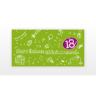 Glückwunschkarten zum 18. Geburtstag - GRÜN – 10er-Bündel inkl. Aufkleber