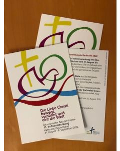 Info-Postkarte zur Vollversammlung des Ökumenischen Rates der Kirchen (ÖRK) 2022