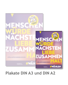 Plakat DIN A3 / A2 „Für alle. Mit Herz und Verstand“ 