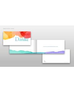 "Danke"-Grußkarte Variante 1 / DIN lang mit Inneneindruck