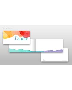 "Danke"-Grußkarte Variante 2 / DIN lang blanko.