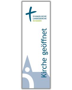 Bannerfahnen " Kirche geöffnet "